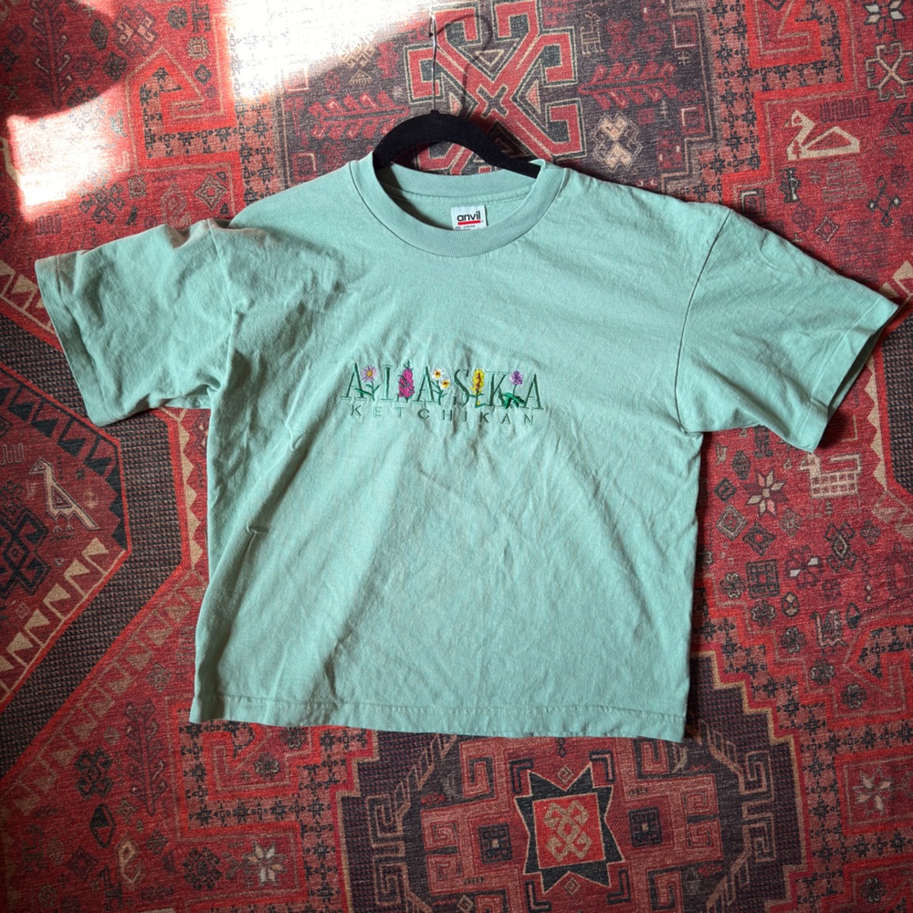 Pastel Green Graphic T-Shirt
